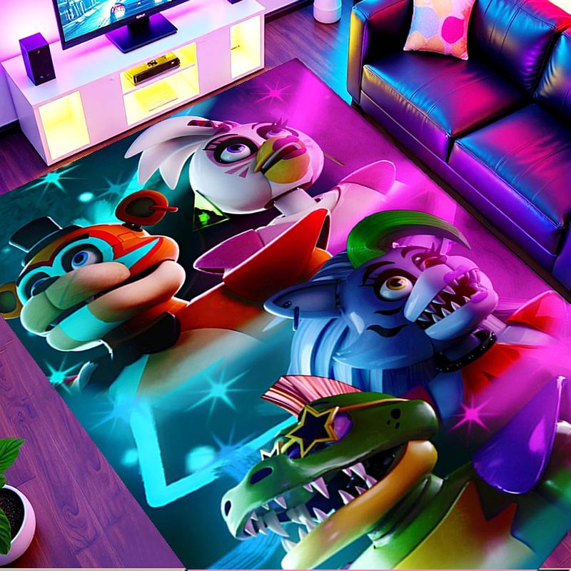 Five Nights at Freddy's Print Rug, Washable Floor Carpet, For Entryway Dorm Laundry Room Office Study, Home Decor Birthday Christmas Gift