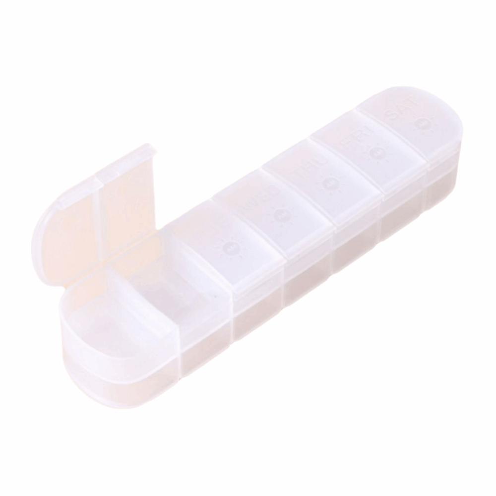 7 Days Vitamin Pill Case Double-Layer Pill Storage Box Weekly Pillbox Tablet Holder Men/Women
