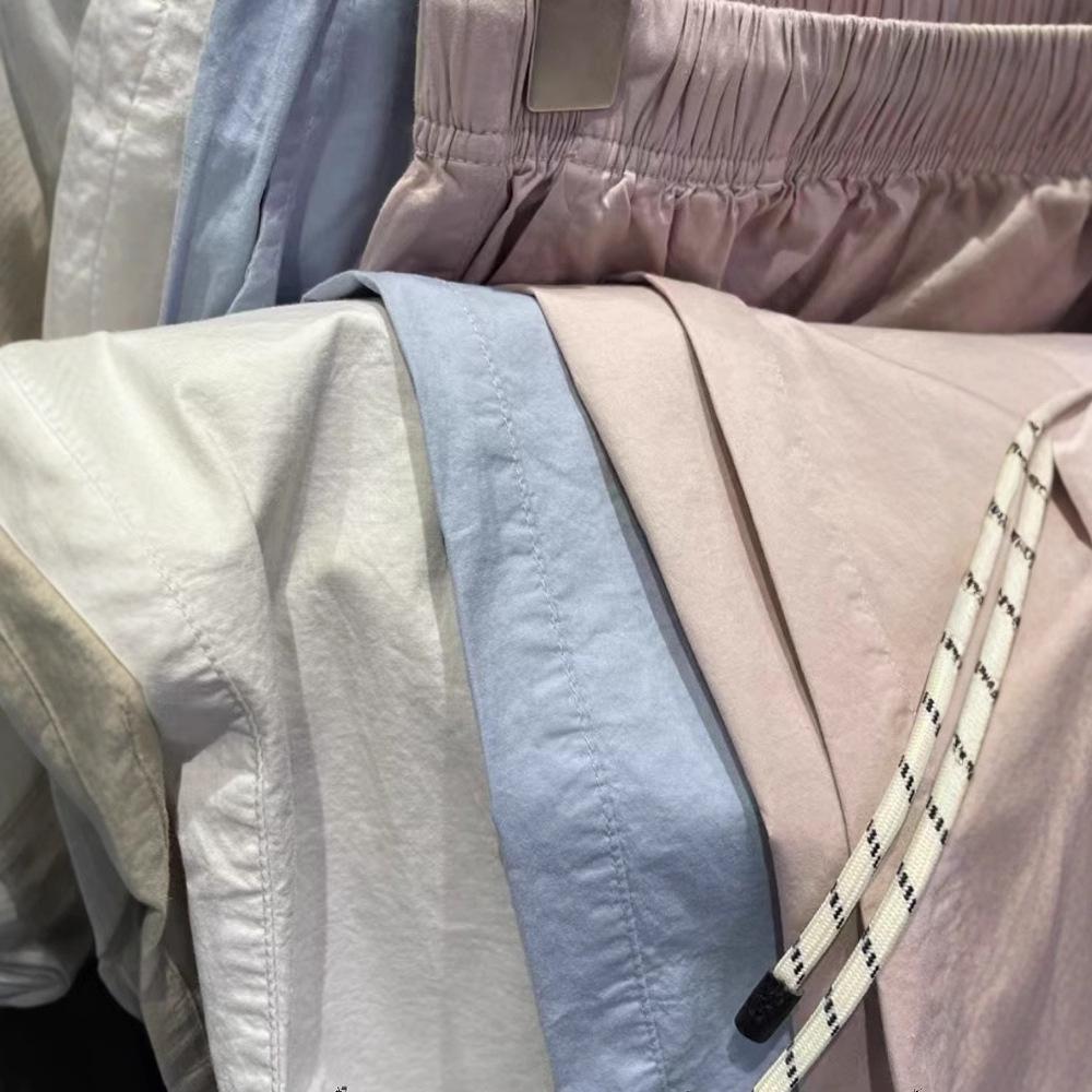 Nine Stone High Waist Stretch Carrot Pants - Summer Elastic Drawstring, Loose Fit, Plus Size, Korean Style Casual Wear