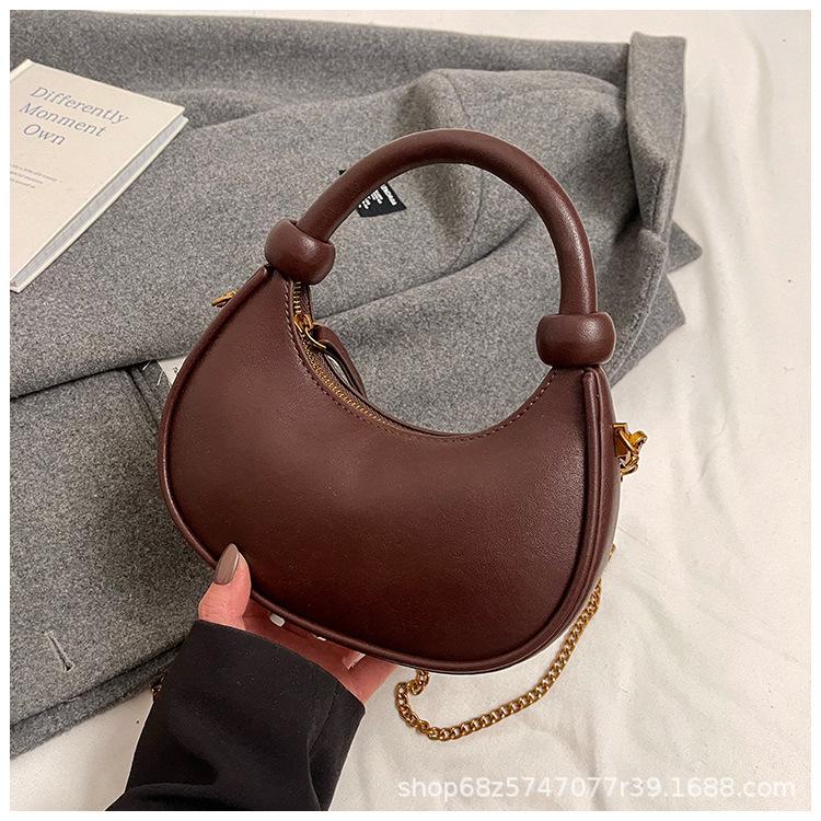 2025 new simple casual shoulder bag niche design crossbody bag hand-held bag underarm fashion trendy dumpling bag for women