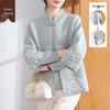 Xuexi New Chinese Style Knit Cardigan for Middle-Aged Women