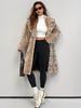 European and American new fashion imitation fur coat temperament fluffy coat plush medium and long women's thickened coat