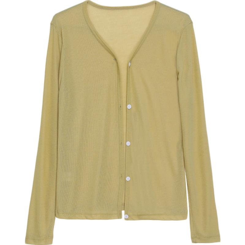 New Spring and Summer Collection of Lyocell Tencel Sunscreen Cardigan for Women Thin Design Paired with Knitted Top Air Conditioning Shirt