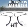 Черные боковые зеркала заднего вида для мотоцикла Harley Cruiser Bobber Chopper Dyna Softail, 2 шт.