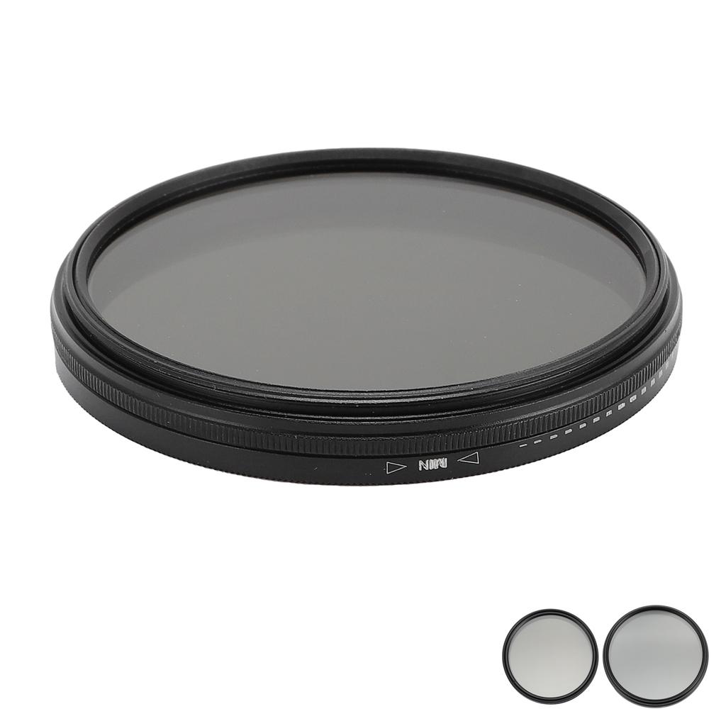 Регулируемый фильтр нейтральной плотности с алюминиевой оправой из оптического стекла для камеры, фильтр ND2 - ND400