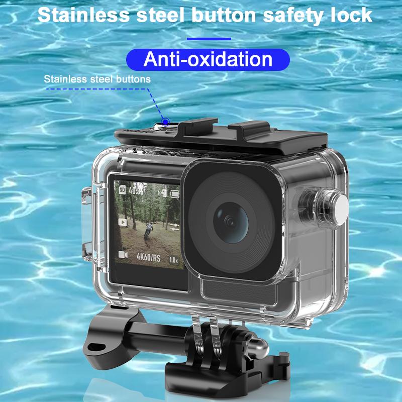 Водонепроницаемый чехол для DJI Osmo Action 4, 40-метровый подводный бокс для погружения на глубину для DJI Osmo Action 4, 3 аксессуара для экшн-камеры