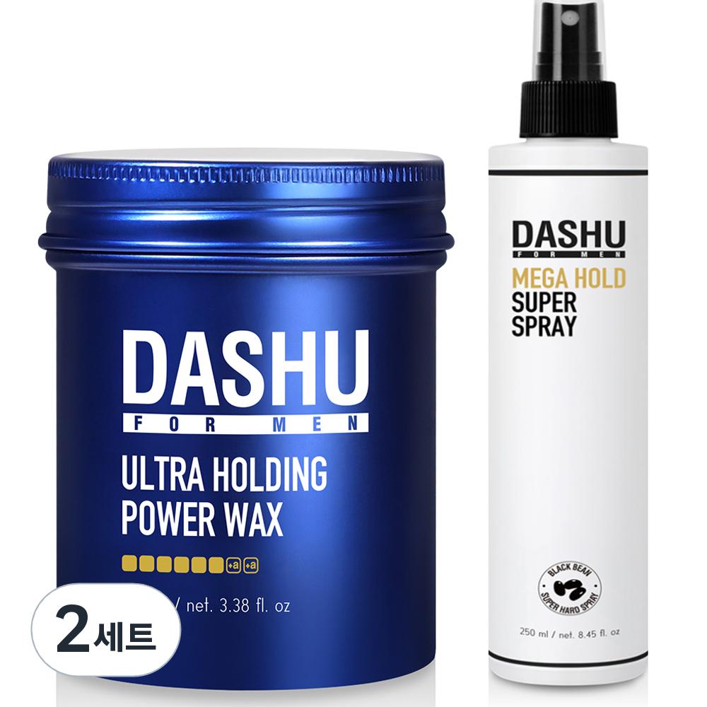 DASHU Mega Hold Super Spray 250 мл + Ultra Hold Power Hair Wax 100 мл набор, 2 комплекта