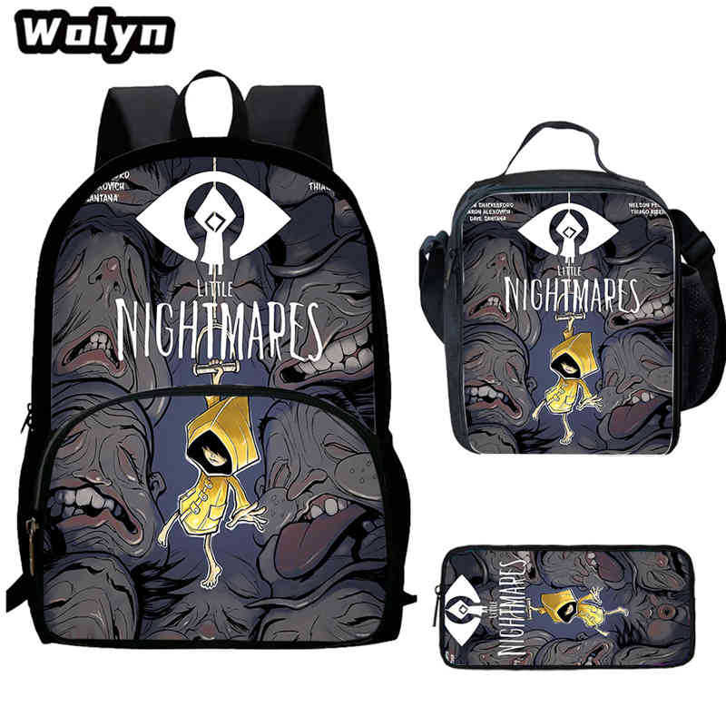 Школьный рюкзак Little Nightmare Многофункциональный Снижение нагрузки Большой вместимости