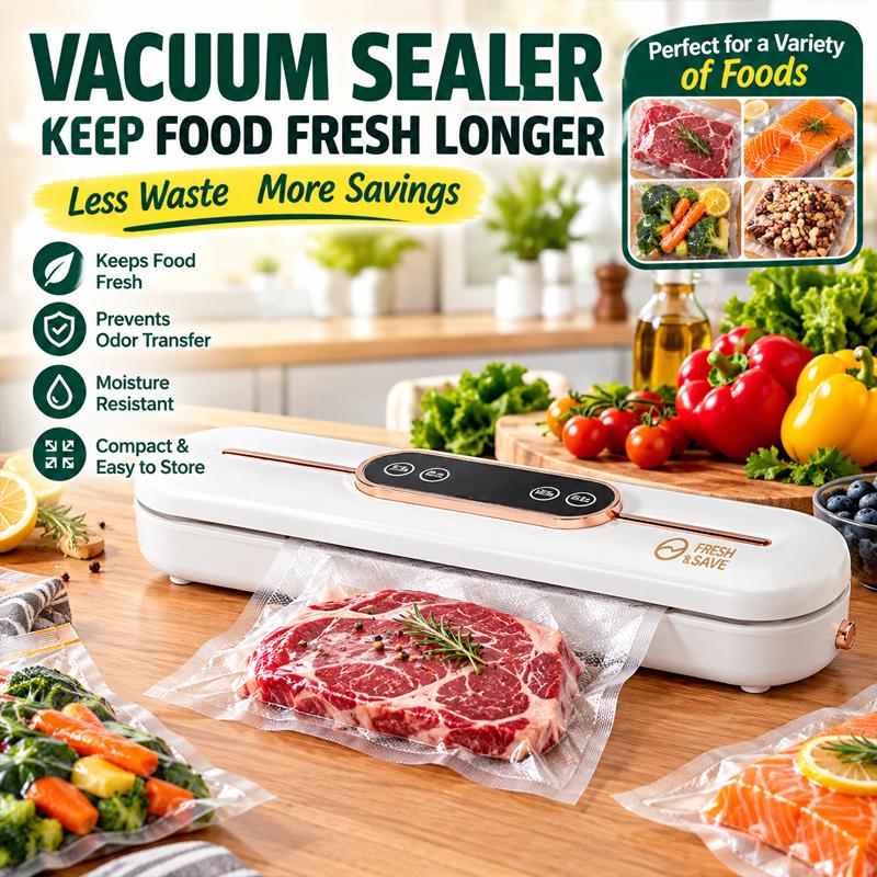Mini Vacuum Sealer – Keep Food Fresh Longer, Compact for Home & Travel