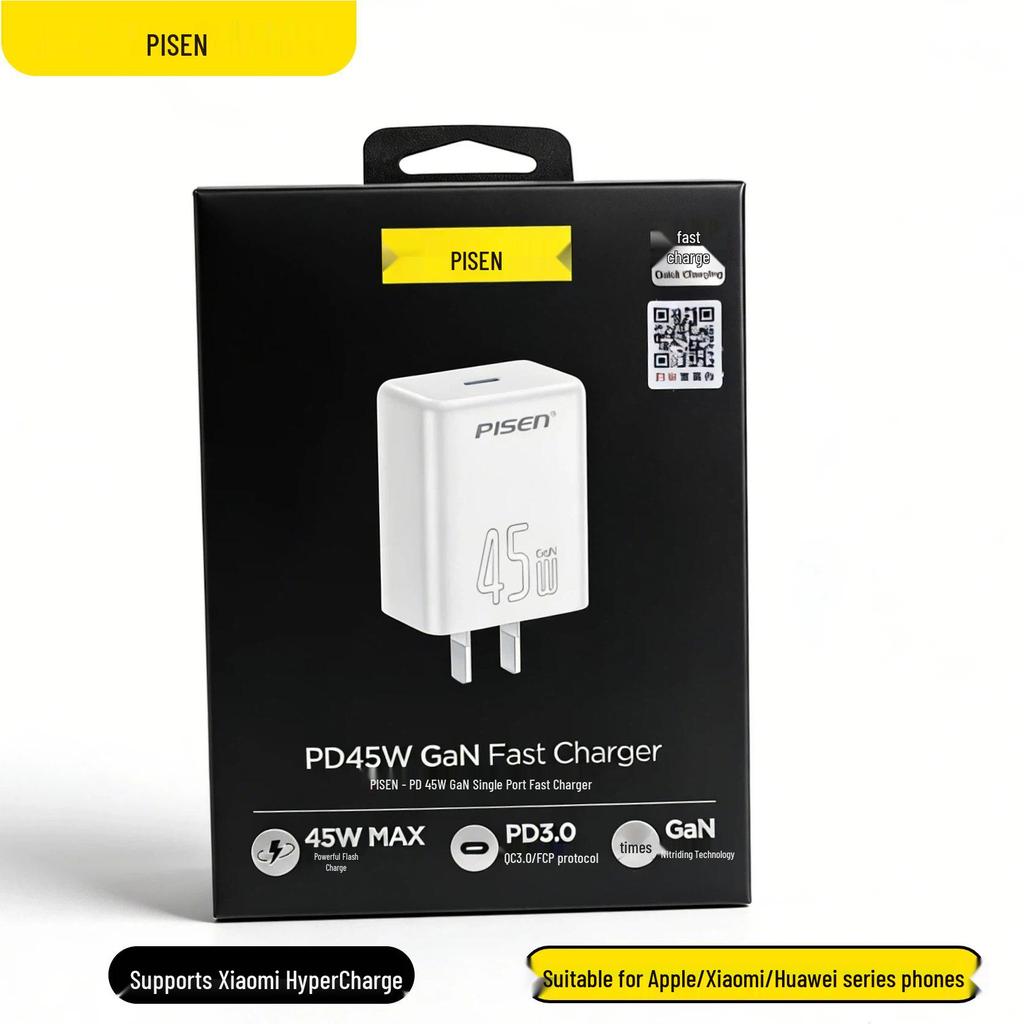 Быстрое зарядное устройство PISEN PD30W для Apple iPhone 14 и iPad