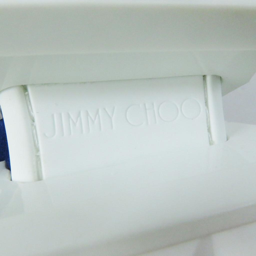 Безупречные кроссовки JIMMY CHOO DIAMOND Кобальтовый Неоновый Оранжевый Телячья кожа Женские 36 Бывшие в употреблении