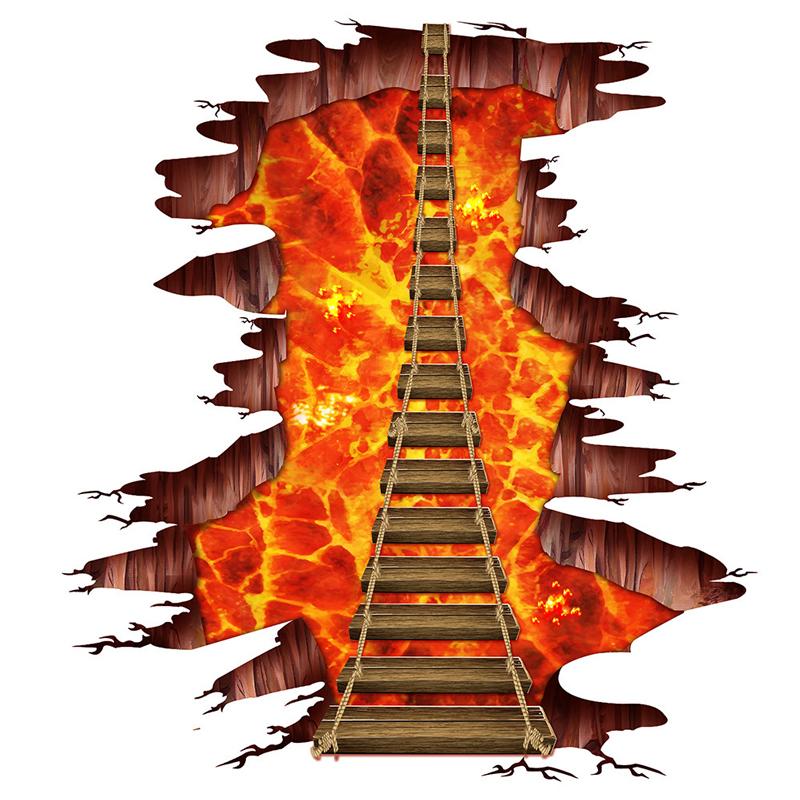 3D космические наклейки на пол, наклейки на небесный мост, пейзажные наклейки на стену, гостиная, детская комната, спальня, украшение для дома