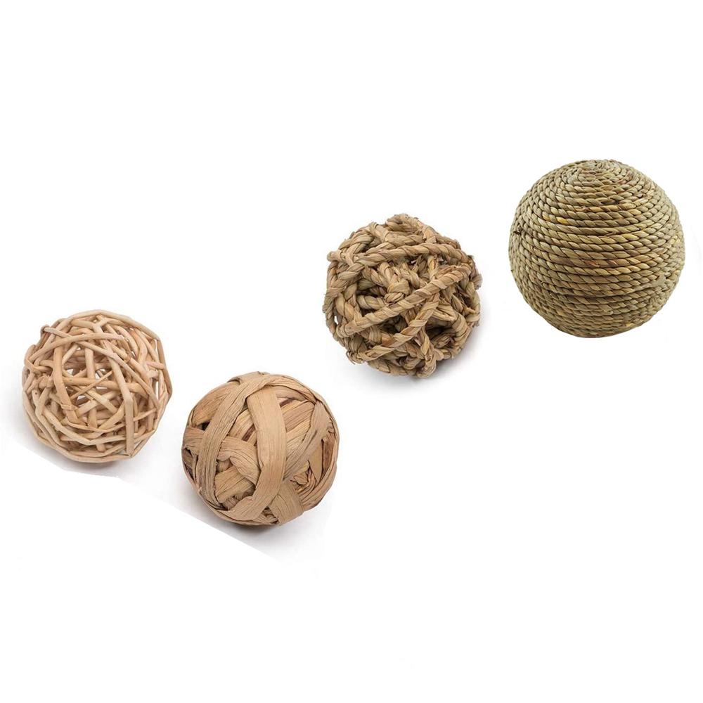 Woven Guinea Pigs Biting Gerbils Hamsters Pet Balls Chewing Ball Teeth Cleaning Toy Rabbit Toys