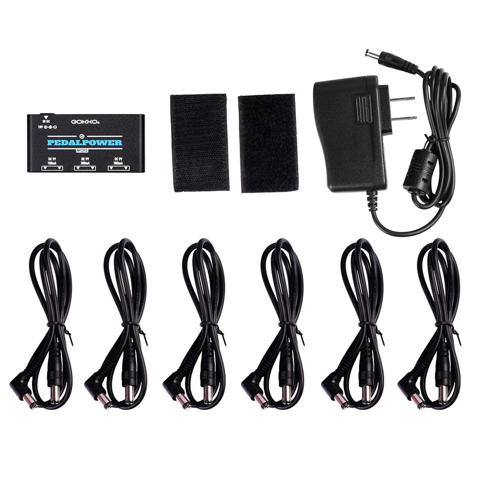GOKKO AUDIO Блок питания для эффектора Педаль для электрогитары Гитарный эффектор Блок питания с низким уровнем шума 6 независимых выходов 9 В постоянного тока Блок питания PSE