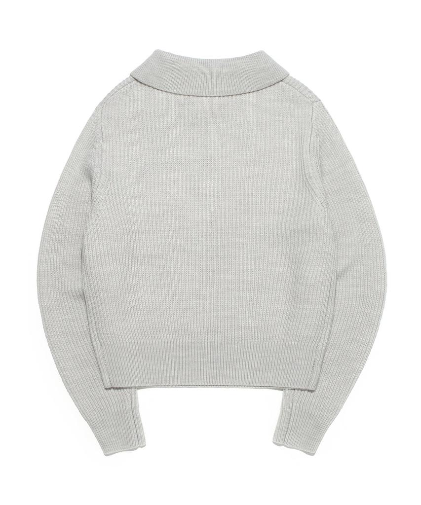LEE Women'S Round Neck Hazzi Half-Zip Knit Light Gray