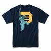 Primitive Beacon Short Sleeve Navy Blue Clothing Apparel Skateboar Unisex T-shirts