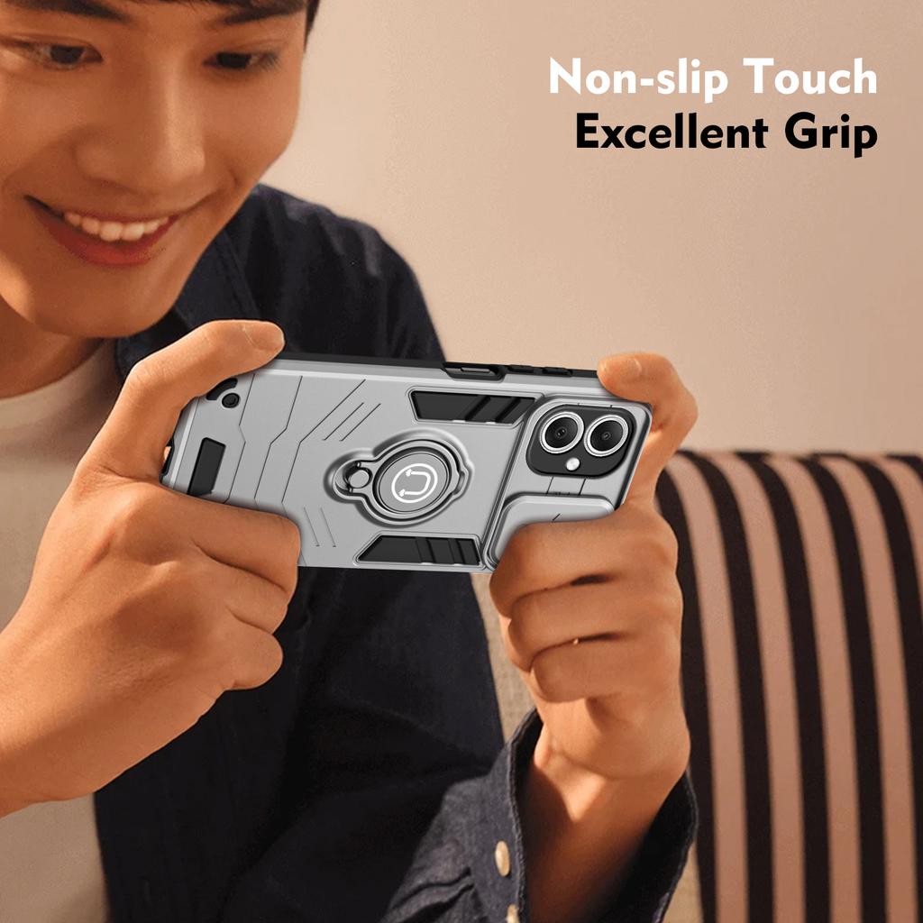 For Samsung Galaxy A06 5G Case Slide Camshield Kickstand PC+TPU Phone Cover