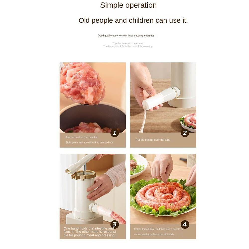 Домашняя ручная колбасная набивка Сверхмощная быстрая машина для наполнения мясом Энтузиасты колбас