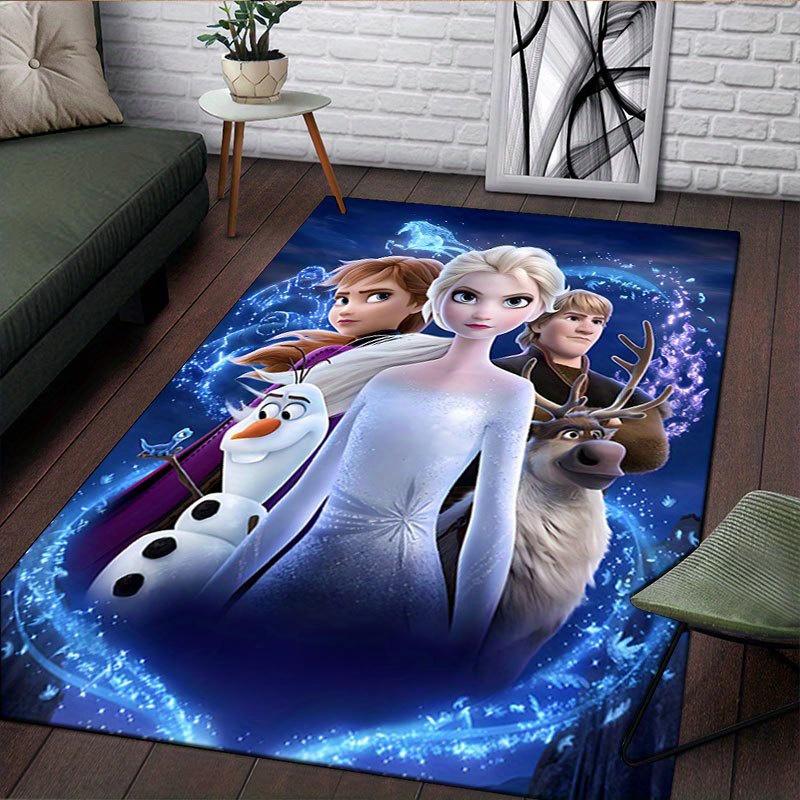 1pc Frozen Pattern Carpet Area Rug Non-slip Carpet Hand Washable Floor Mat Suitable For Living Room Bedroom Home Decor Room Decor Christmas