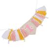 Cotton Colorful Tassel Banner 62 Inch Party Flag Daisy-flower Birthday High Chair Banner  Home
