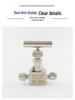 304/316 Stainless Steel High-Pressure Needle Valve - Straight-Through Shut-Off