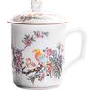 Luxury Pomegranate Mug Cup Superior Quality Fine Bone China Porcelain Mugs White 16oz 500Ml With Lid Ceramic Mug Espresso Garden