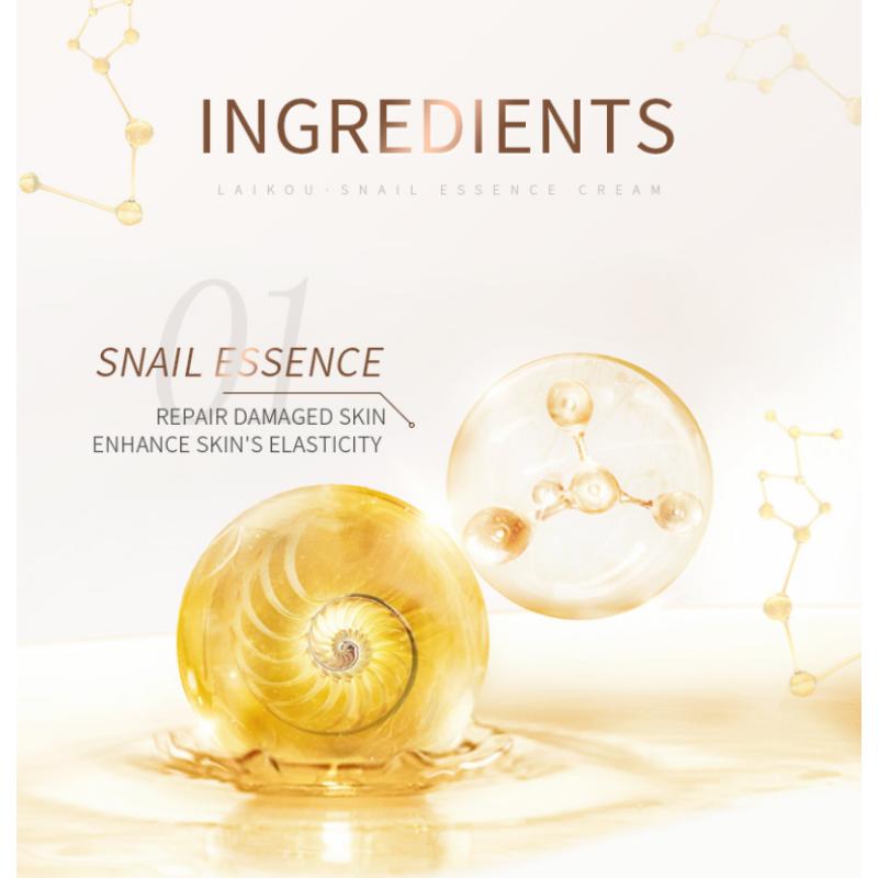 LAIKOU Snail Essence Facial Cream Anti Wrinkle Anti Aging Moisturizing Repairing (25g)