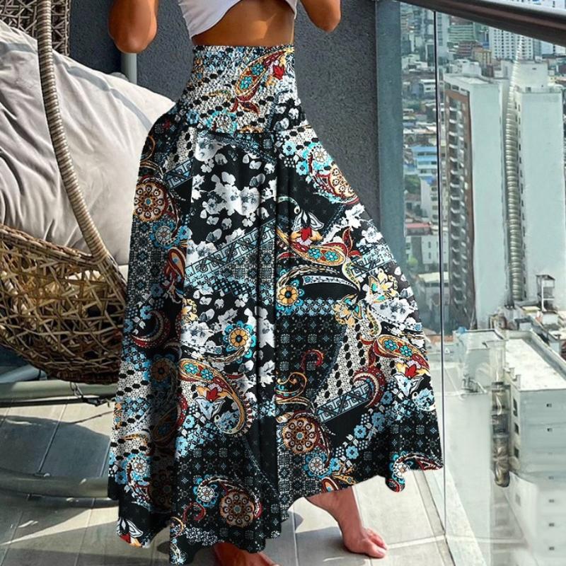 Summer Fashion High Waist Slim Printed Women's Half-body Skirt