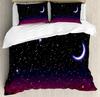 Пододеяльник со звездным небом, красочная галактика, космический стеганый чехол, блестящий полиэстер, мечта, звездное небо, тема для украшения спальни