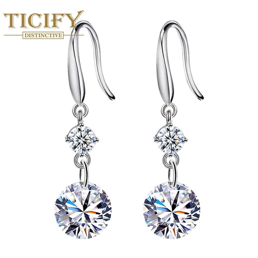 Серьги средней длины с прозрачным вермикулитом для личного времени, модные, простые милые серьги