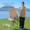Woteman Portable Outdoor Folding Moon Lounge Chair