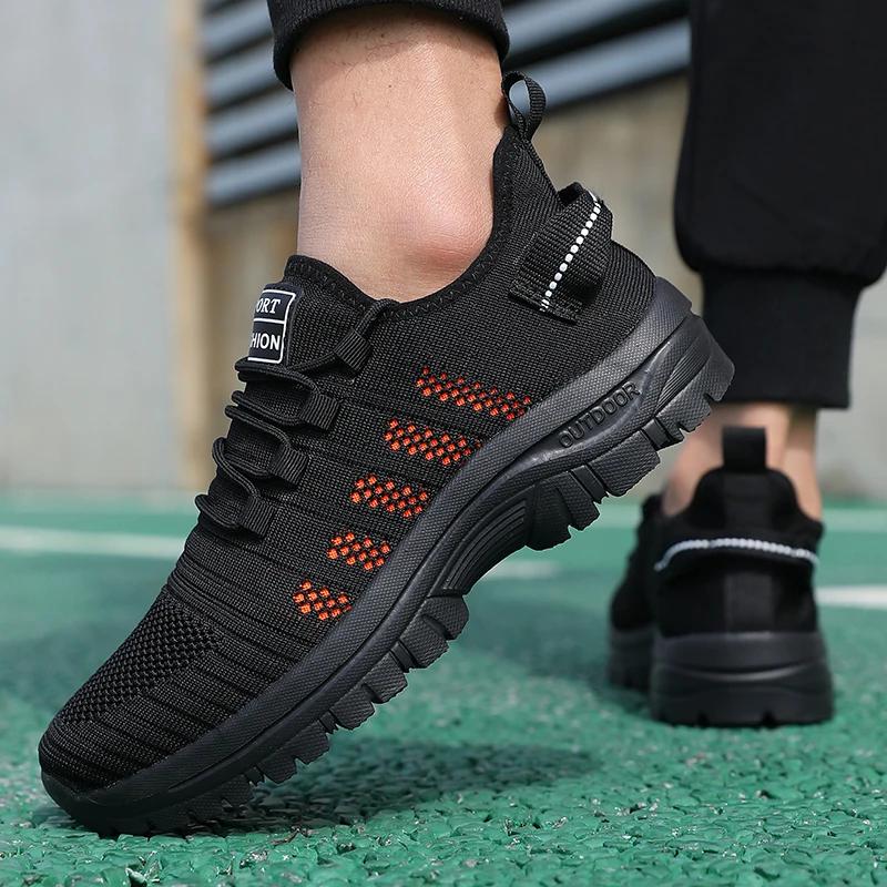 Fashion Men'S Outdoor Trainers Sneakers Breathable Mesh Non Slip Hiking Expeditions Shoes New Street Fitness Walks Running Shoes