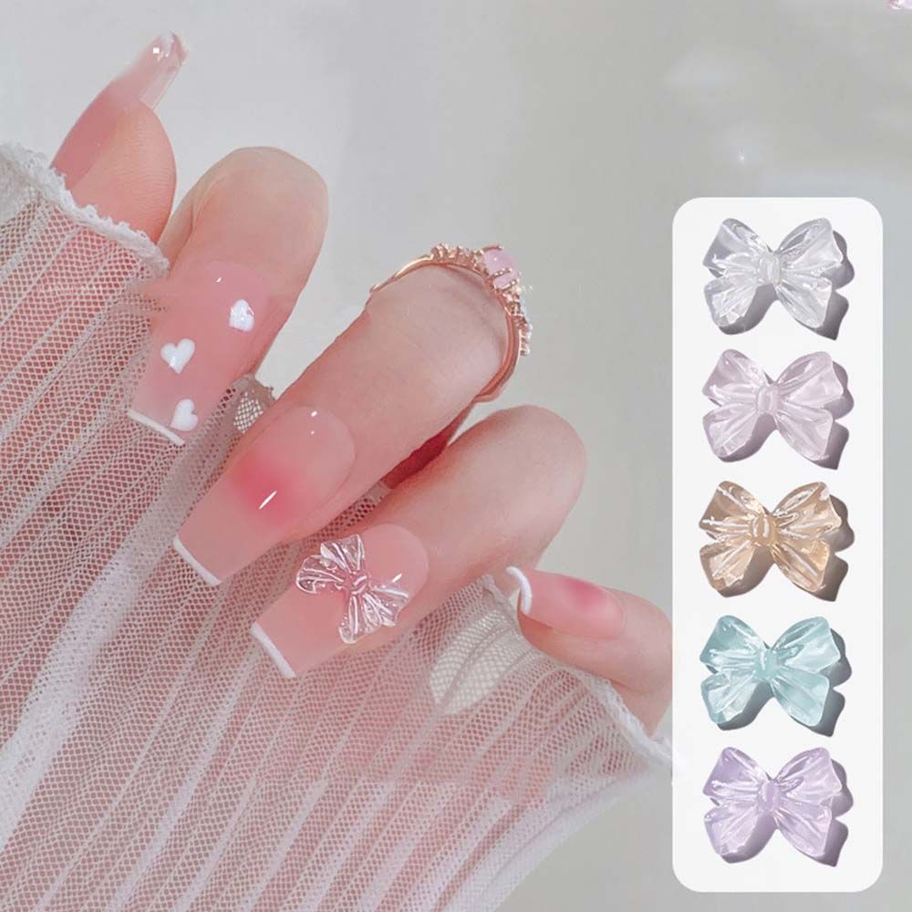 Charms Crystal Nail Jewelry Bowknot Nail Drills Bow Nail Art Decoration Bowknots Nail Rhinestones