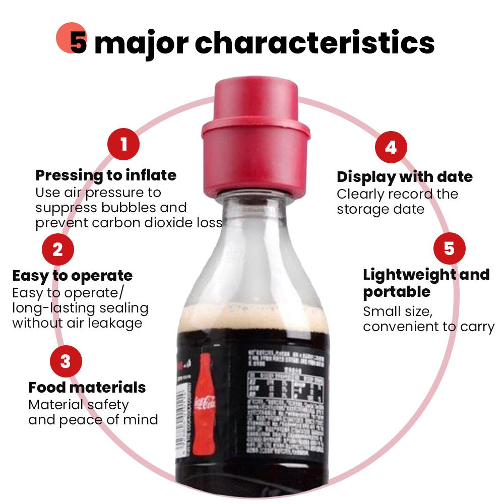 Надувная крышка для газированной воды типа «пресс», крышка для газированной воды «спрайт», крышка для колы, герметичная крышка для бутылки с газированным напитком, пробка для газовой бутылки