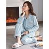 Pajamas Women'S Autumn And Winter Coral Fleece Thickened And Fleece Can Be Worn Outside Loungewear Flannel Warm Suit