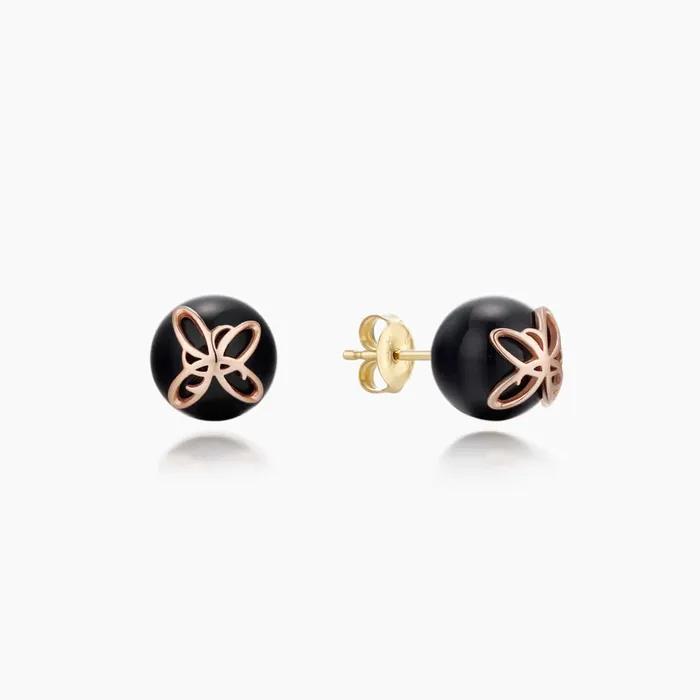 Breton de Fleurs Earrings (Onyx) PEOF004OX