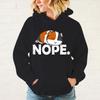 Funny Guinea Pig Nope Print Hoodie Fashion Women Men Casual Tops Pullover Hoodies Harajuku Sweatshirt