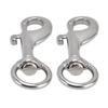 2Pcs Rotating Snap Hook Eye Bolt 316 Stainless Steel Marine Grade Single Ended Diving Clip 87mm