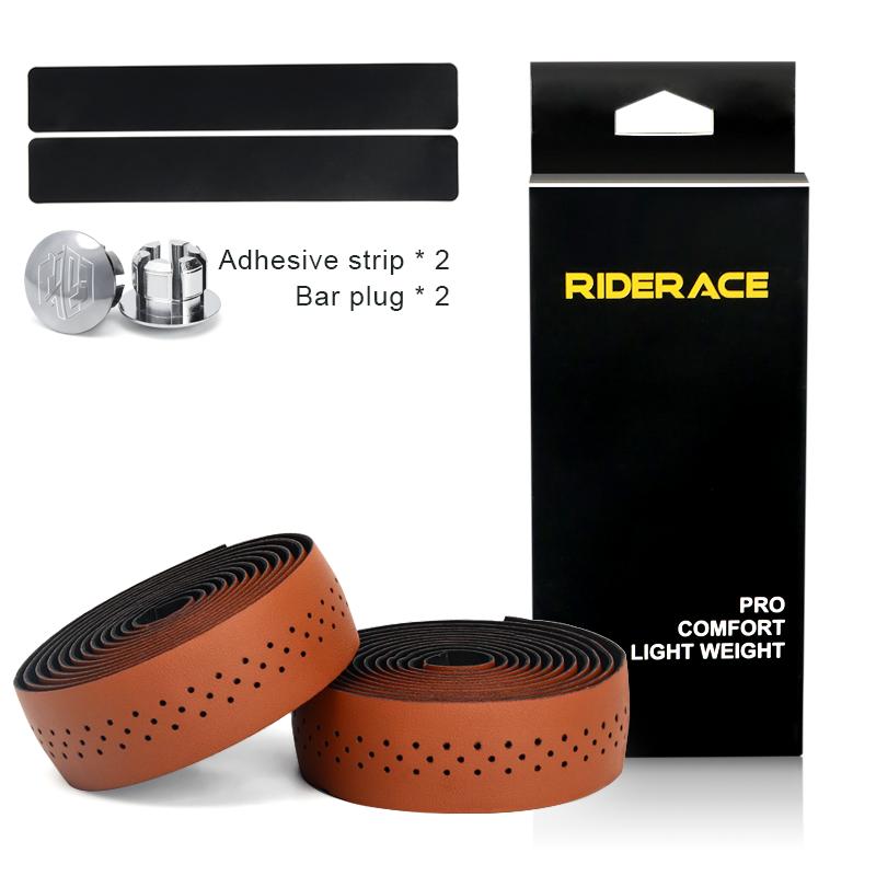 Лента для руля велосипеда из искусственной кожи, перфорированная, дышащая, мягкая, лента для руля шоссейного велосипеда с 2 заглушками, противоскользящая, амортизирующая