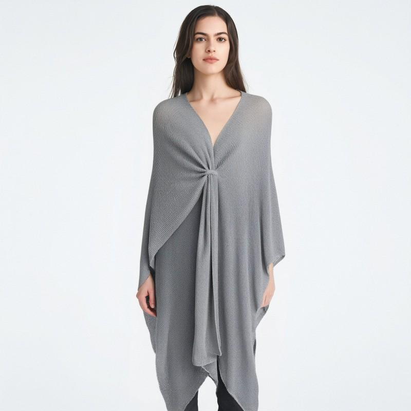Womens Lightweight Solid Color Knit Shawl Cardigan Street Style Wrap Coat