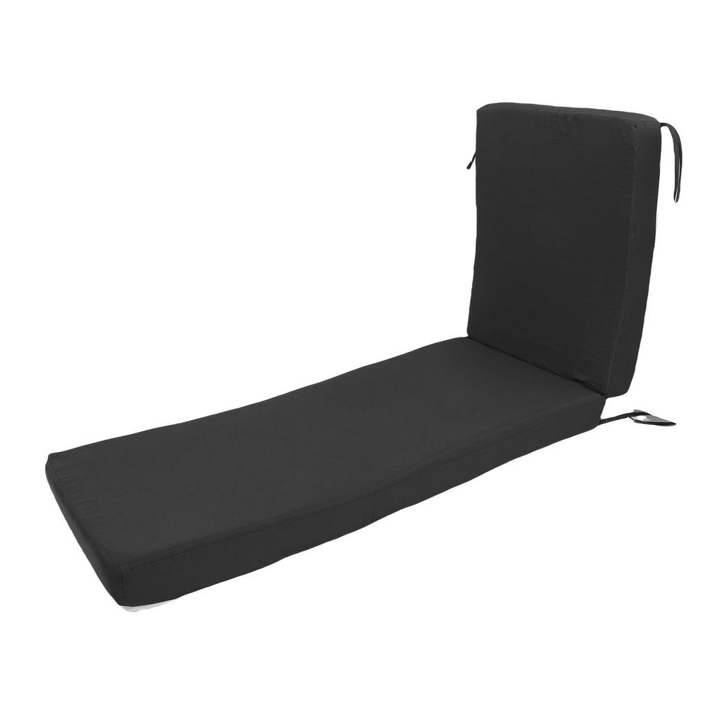 Lounge Chair Cushion with Ties Removable Rain Proof Fade Proof Sun Lounger Replacement Cushion for Bch Outdoor Patio