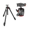 Комплект Manfrotto 055 карбоновый штатив для камеры с шаровым верхним замком XPRO, быстросъемный, с высокой жидкостной нагрузкой для фотооборудования, вес контента до 15 кг