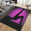 Silhouette on Purple Background suitable as a non-slip mat for the living room or bedroom sofa