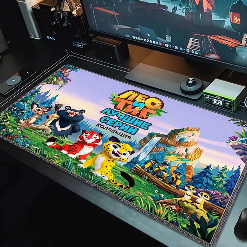 Leo and Tig Color Mouse Pad Large Gaming Table Cushion Non-slip Laptop Tablet Big Mousepad XXL Mat Mini PC Playmat With Lock edge