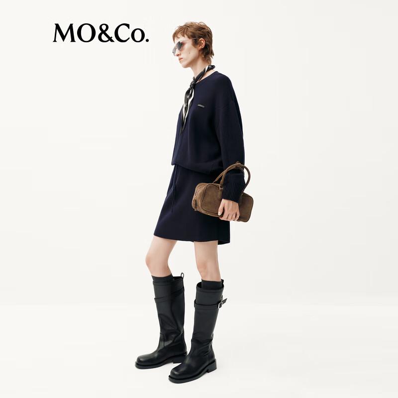 МО&Ко. Комплект из короткой юбки и топа в британском стиле из смесовой шерсти