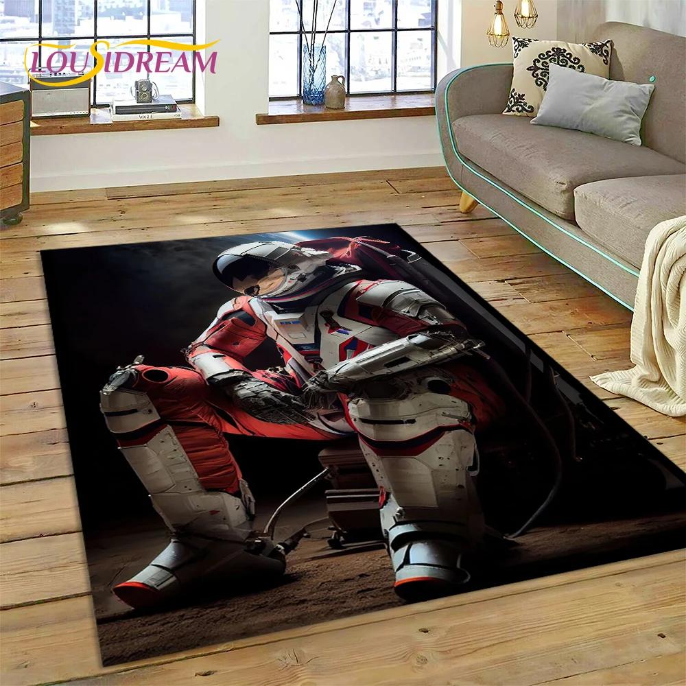 Астронавт Вселенная Космонавт Космос Мультяшный Ковер Коврик для Дома Гостиная Спальня Диван Придверный Коврик Декор, Детский Ковер Нескользящий