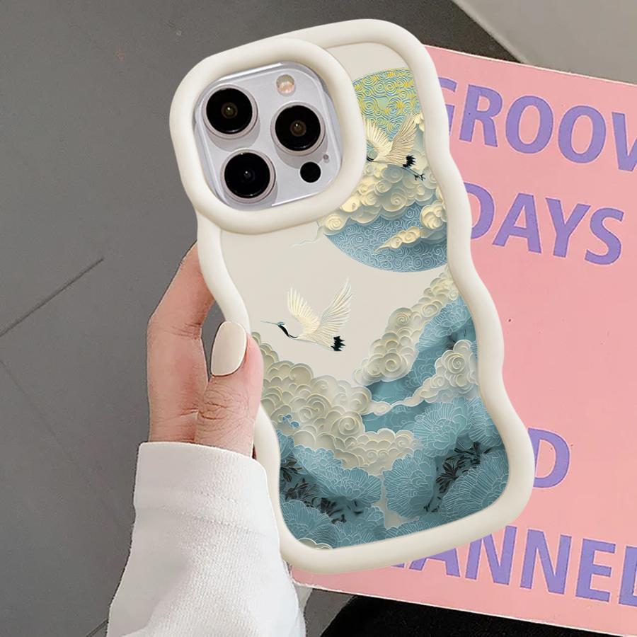 Чехол с горным дизайном для iPhone 17 Air 13 XR 15 Plus 16 Pro Max 11 14 8 12 Мягкая накладка для телефона