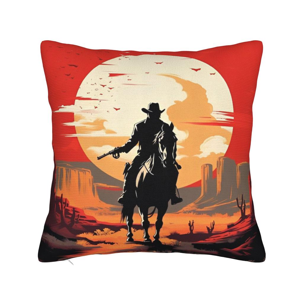 Квадратная наволочка с мемом Артура Моргана RDR2 Игровые чехлы для подушек Модный полиэстер Декор Наволочка для гостиной 40*40 см