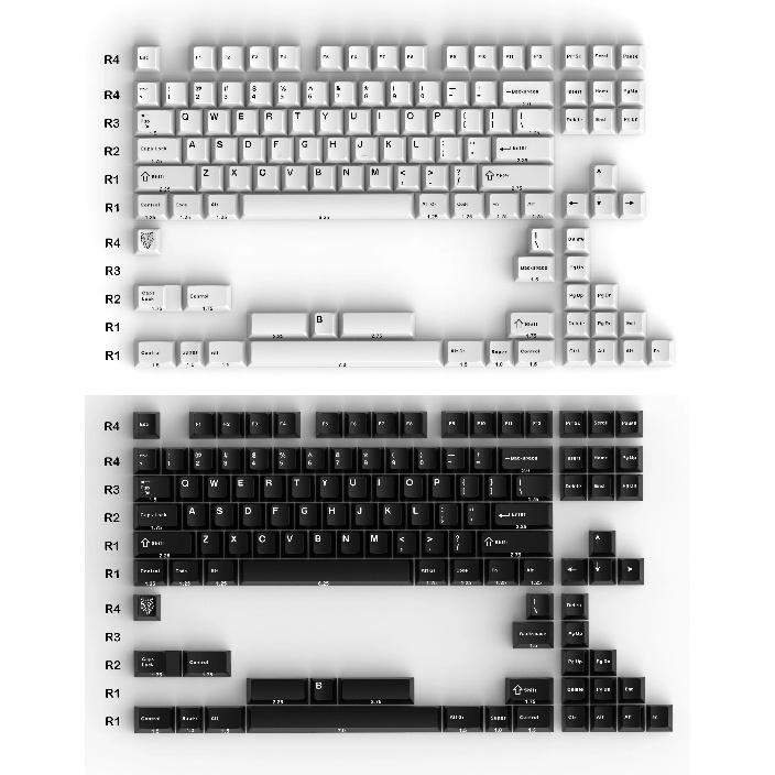 GMK WOB/wOB Колпачки для клавиш Double Shot 114 клавиш PBT Профиль Cherry Раскладка Alice Белые Черные Колпачки для Механических Клавиатур Клавиши 7u