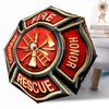 Firefighter Courage and Honor Outdoor Automatic Umbrella Retractable Design with 8-Rib Durability Lightweight Perfect Gift for Friends Family
